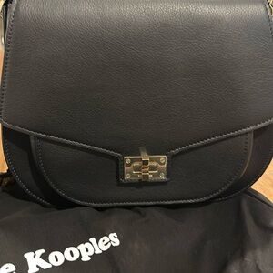 The kooples black maxi saddle bag brand new
